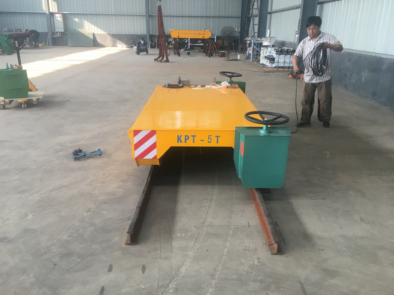Cable Reel Powered Motorized Rail 5 Ton Industri Kereta Transfer