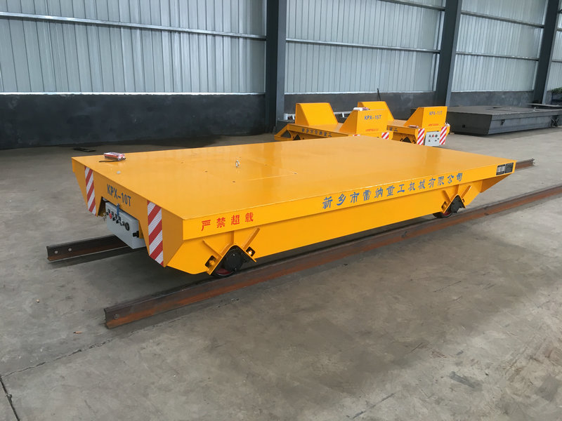 Heavy Duty Rail Powered Transportasi Trolley