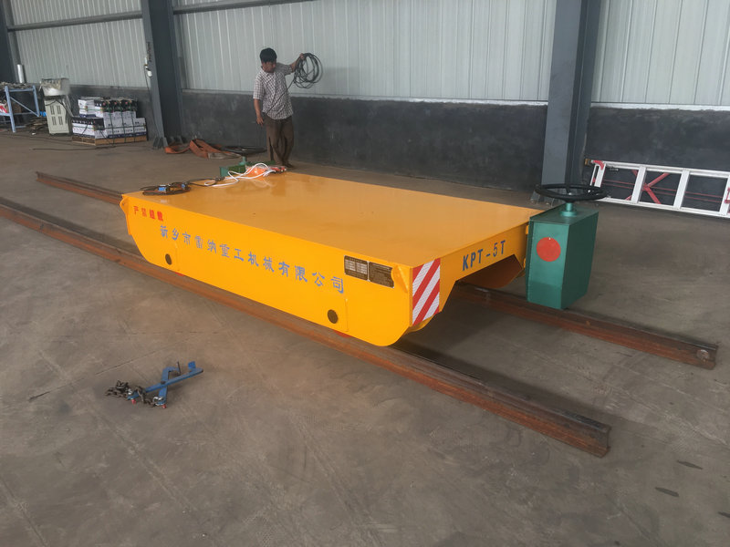 Cable Reel Powered Motorized Rail 5 Ton Industri Kereta Transfer