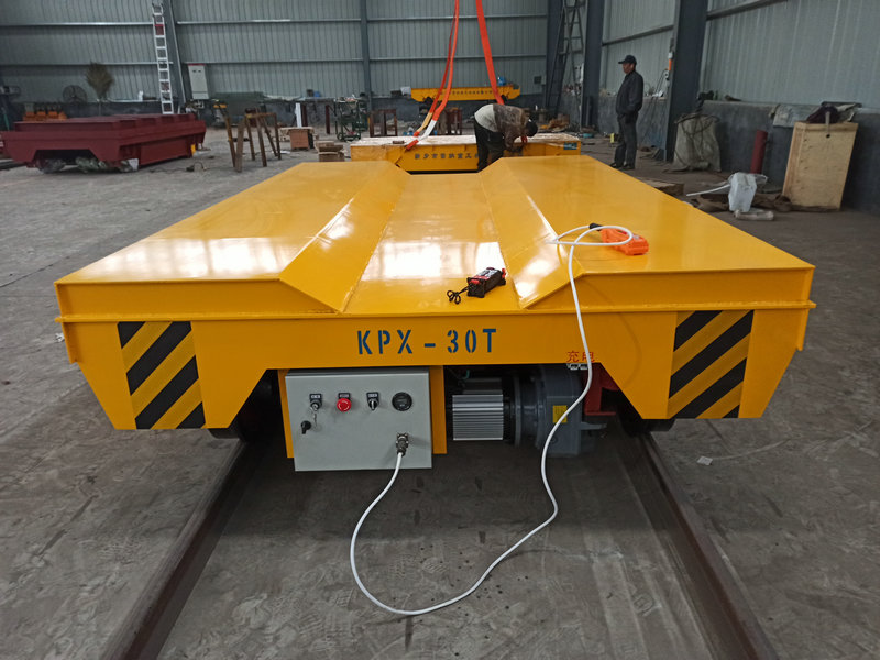 Battery-Powered 30T Rail Transfer Cart untuk Die dan Mold Handling