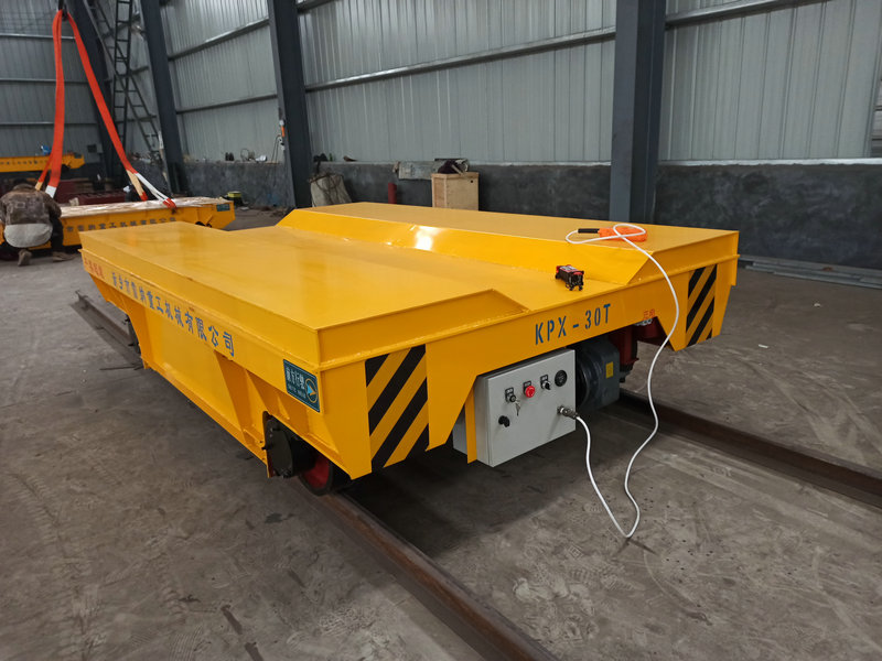 Battery-Powered 30T Rail Transfer Cart untuk Die dan Mold Handling